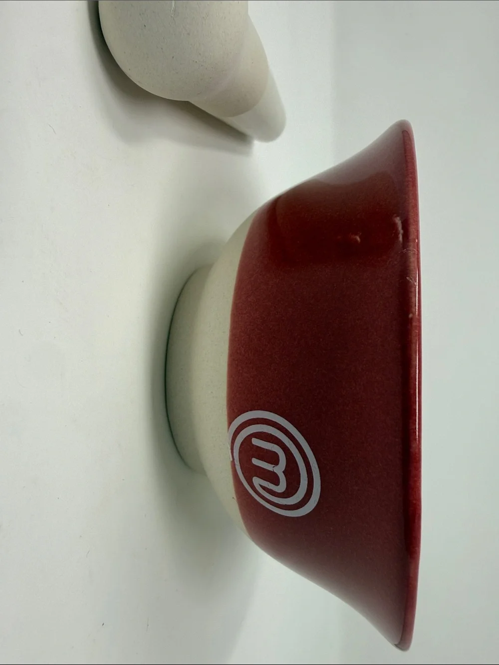 MasterChef Ceramic Mortar & Pestle Set in Red and Cream